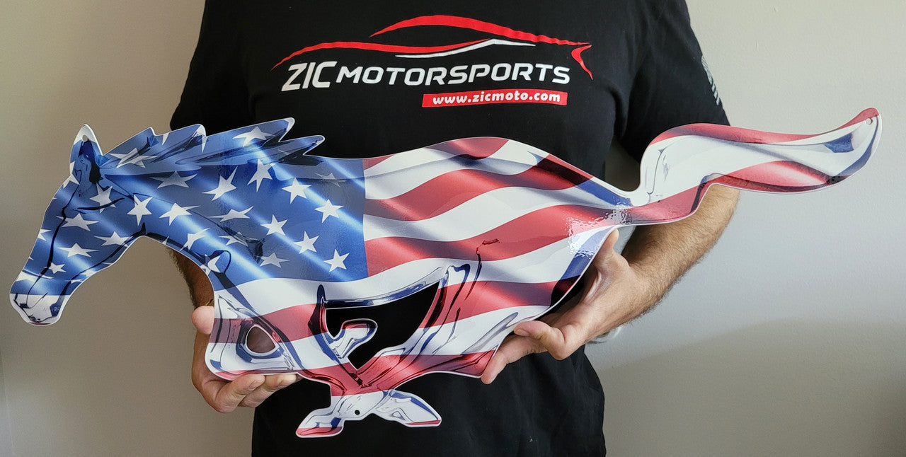 Ford Mustang USA Pony Steel Sign