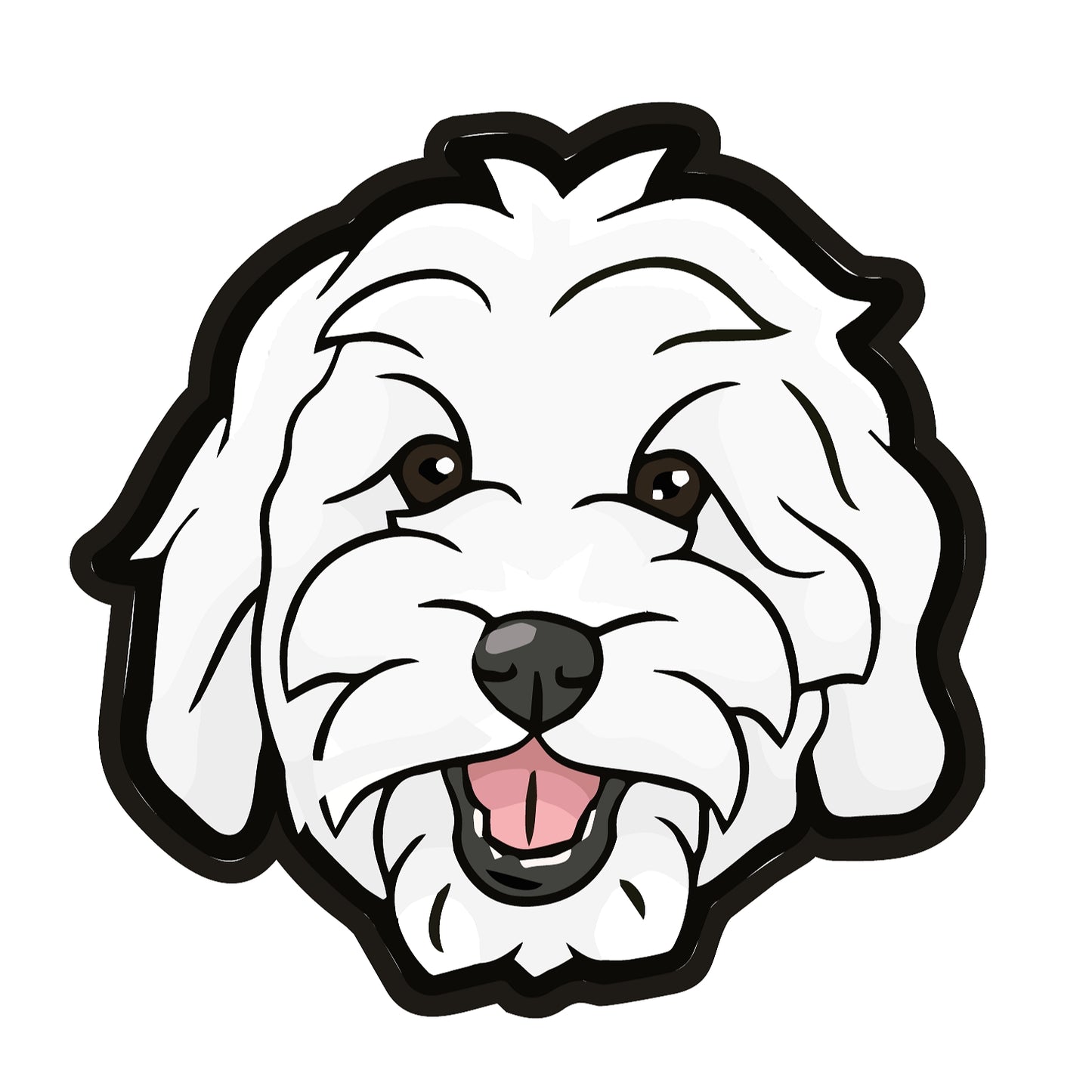 STEEL GOLDENDOODLE MAGNET